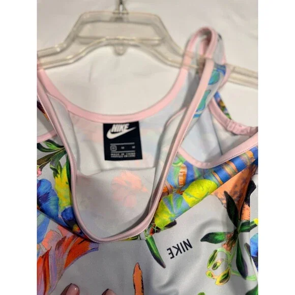 nike ISO Hyper Femme Floral Midi Dress Pink Medium - Picture 3 of 3